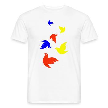 Dove peace - Men's T-Shirt - white - Front - AI Model Male 178 dark (178cm)