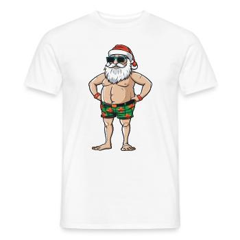 Weihnachtsmann Urlaub Santa - Männer T-Shirt - Weiß - Vorne - AI Model Male 178 dark (178cm)