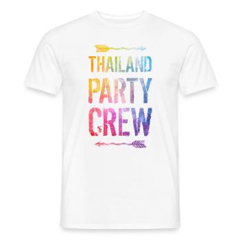 Dicton de l’équipage de la fête en Thaïlande - T-shirt homme - blanc - Devant - AI Model Male 178 dark (178cm)