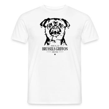 Brussels Griffon Mom Hund Hunde Wilsigns - Männer T-Shirt - Weiß - Vorne - AI Model Male 178 dark (178cm)