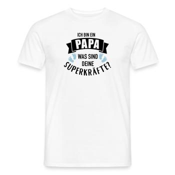 Papa - Männer T-Shirt - Weiß - Vorne - AI Model Male 178 dark (178cm)