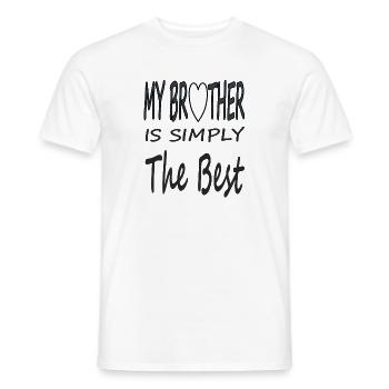 meilleur frère grand frère petit frère coeur - T-shirt homme - blanc - Devant - AI Model Male 178 dark (178cm)