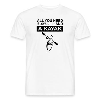 Kayak je vais faire du kayak en disant cadeau - T-shirt homme - blanc - Devant - AI Model Male 178 dark (178cm)