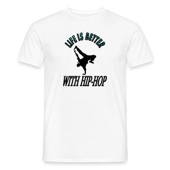 Hip-Hop musique hip-hop danseur hip hop danseur Hop - T-shirt homme - blanc - Devant - AI Model Male 178 dark (178cm)