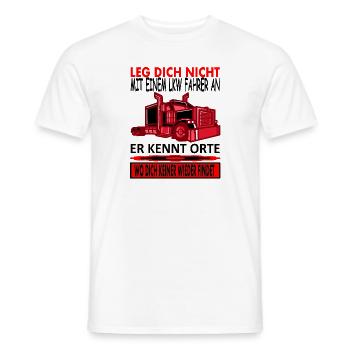 LKW-Fahrer Spruch coole Sprüche Lastwagen Geschenk - Männer T-Shirt - Weiß - Vorne - AI Model Male 178 dark (178cm)
