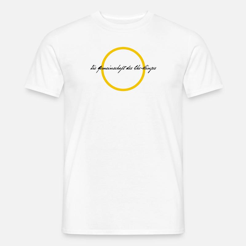 Junggesellenabschied - Gemeinschaft des Eheringes - Männer T-Shirt - Weiß