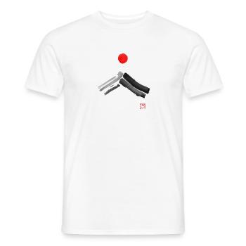 fuji sun - T-shirt homme - blanc - Devant - AI Model Male 178 dark (178cm)