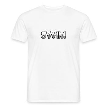 SWIM - Swimming - Men's T-Shirt - white - Front - AI Model Male 178 dark (178cm)