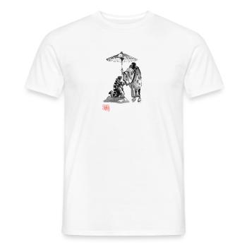 geisha and baby - T-shirt homme - blanc - Devant - AI Model Male 178 dark (178cm)