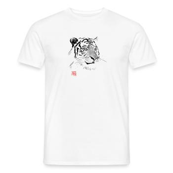 Weißer Tiger - Männer T-Shirt - Weiß - Vorne - AI Model Male 178 dark (178cm)