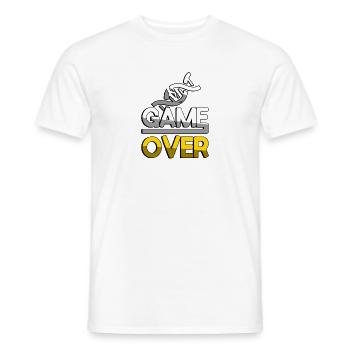 GAME OVER (Gelb) + DNA - Gaming - Männer T-Shirt - Weiß - Vorne - AI Model Male 178 dark (178cm)