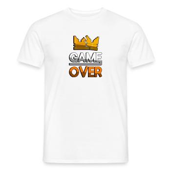 GAME OVER (Orange) + King Crown - Gaming - Men's T-Shirt - white - Front - AI Model Male 178 dark (178cm)