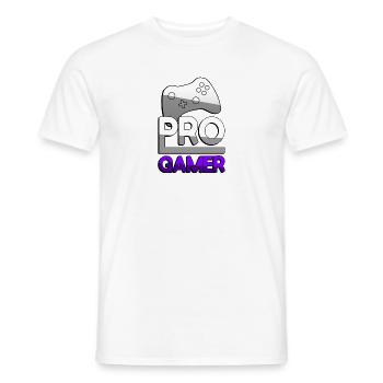 PRO GAMER (Violet) + Contrôleur - Jeux - T-shirt homme - blanc - Devant - AI Model Male 178 dark (178cm)