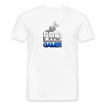 PRO GAMER (Blau) + DNA - Gaming - Männer T-Shirt - Weiß - Vorne - AI Model Male 178 dark (178cm)