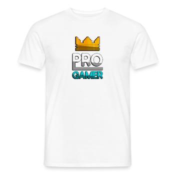 PRO GAMER (Turquoise) + King Crown - Gaming - Men's T-Shirt - white - Front - AI Model Male 178 dark (178cm)