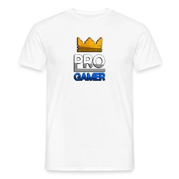 PRO GAMER (Blue) + King Crown - Gaming - Men's T-Shirt - white - Front - AI Model Male 178 dark (178cm)
