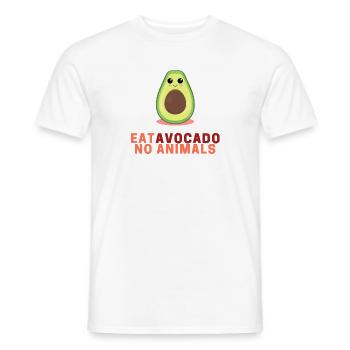 Eat Avocado No Animals - Männer T-Shirt - Weiß - Vorne - AI Model Male 178 dark (178cm)