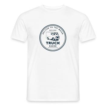 Truck Badge Deliver To The Moon - Männer T-Shirt - Weiß - Vorne - AI Model Male 178 dark (178cm)