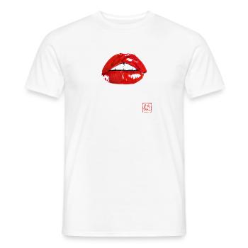 Red Mouth - Men's T-Shirt - white - Front - AI Model Male 178 dark (178cm)