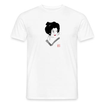 Geisha ungekämmt - Männer T-Shirt - Weiß - Vorne - AI Model Male 178 dark (178cm)