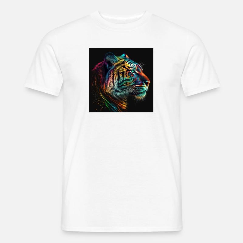 Rainbow Roar - Männer T-Shirt - Weiß