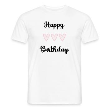 JAHRESTAG. ALLES GUTE ZUM GEBURTSTAG!. ALLES GUTE ZUM GEBURTSTAG!. - Männer T-Shirt - Weiß - Vorne - AI Model Male 178 dark (178cm)
