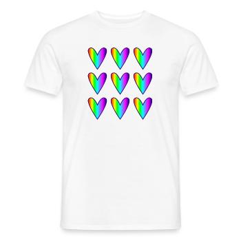MOM. MOTHER's DAY. HAPPY MOTHER'S DAY. HEART - Men's T-Shirt - white - Front - AI Model Male 178 dark (178cm)