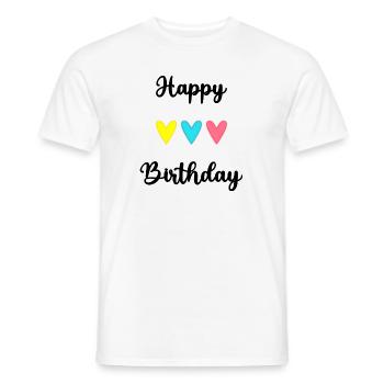 ALLES GUTE ZUM GEBURTSTAG!. ALLES GUTE ZUM GEBURTSTAG!. JAHRESTAG. - Männer T-Shirt - Weiß - Vorne - AI Model Male 178 dark (178cm)