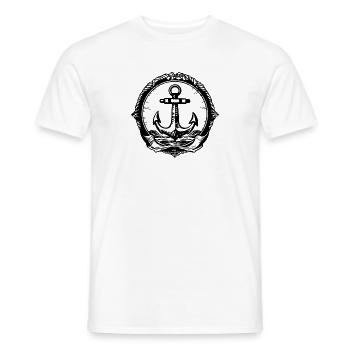 Bateau d’ancre Navire Nautique - T-shirt homme - blanc - Devant - AI Model Male 178 dark (178cm)