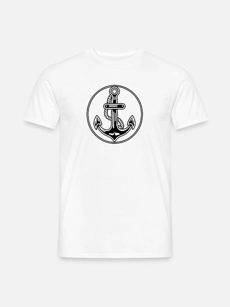 Anker Boot Schiff Nautik - Männer T-Shirt - Weiß