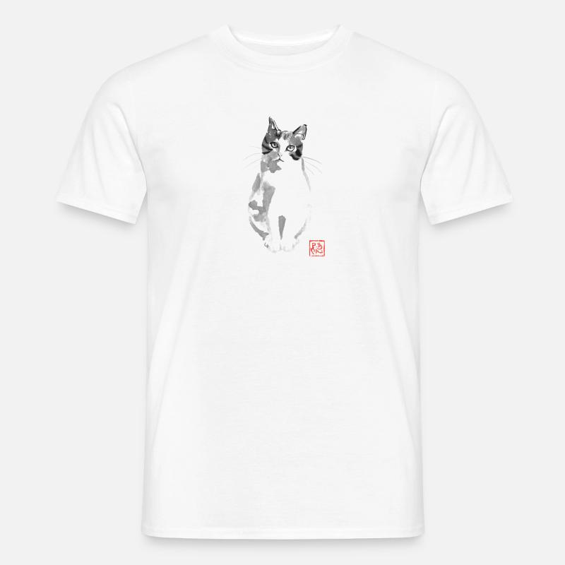 Interrogative Cat - Men's T-Shirt - white