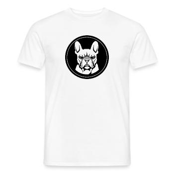 French Bulldog Frenchie Boston Terrier - Men's T-Shirt - white - Front - AI Model Male 178 dark (178cm)