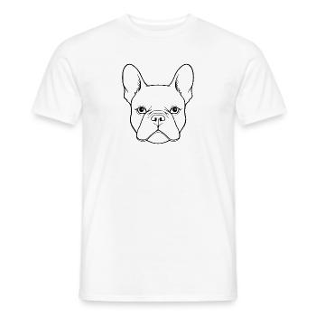 French Bulldog Frenchie Boston Terrier - Men's T-Shirt - white - Front - AI Model Male 178 dark (178cm)