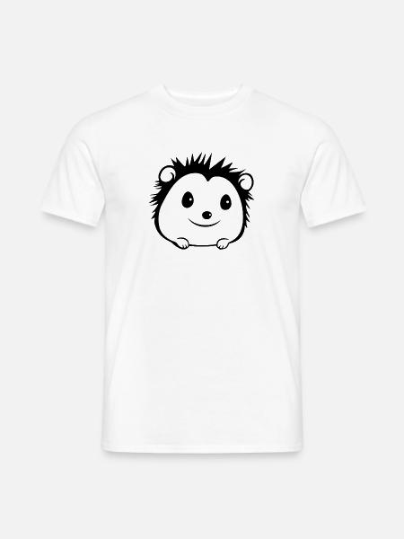 Igel Wald Stachelig Tier - Männer T-Shirt - Weiß