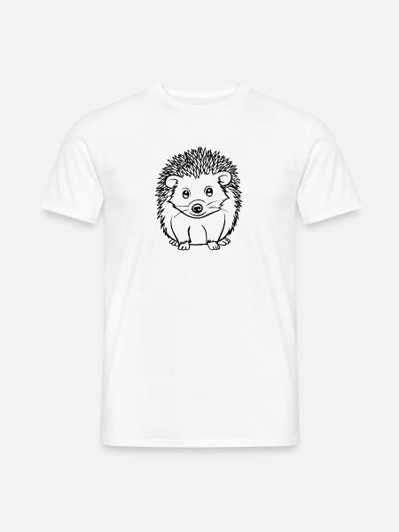 Igel Wald Stachelig Tier - Männer T-Shirt - Weiß