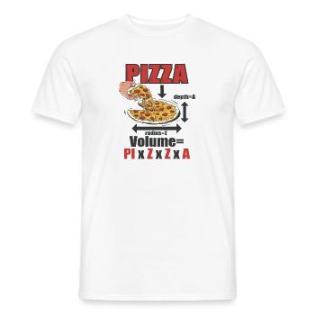 Pizza Formel Volumen Mathe - Männer T-Shirt - Weiß - Vorne - AI Model Male 178 dark (178cm)