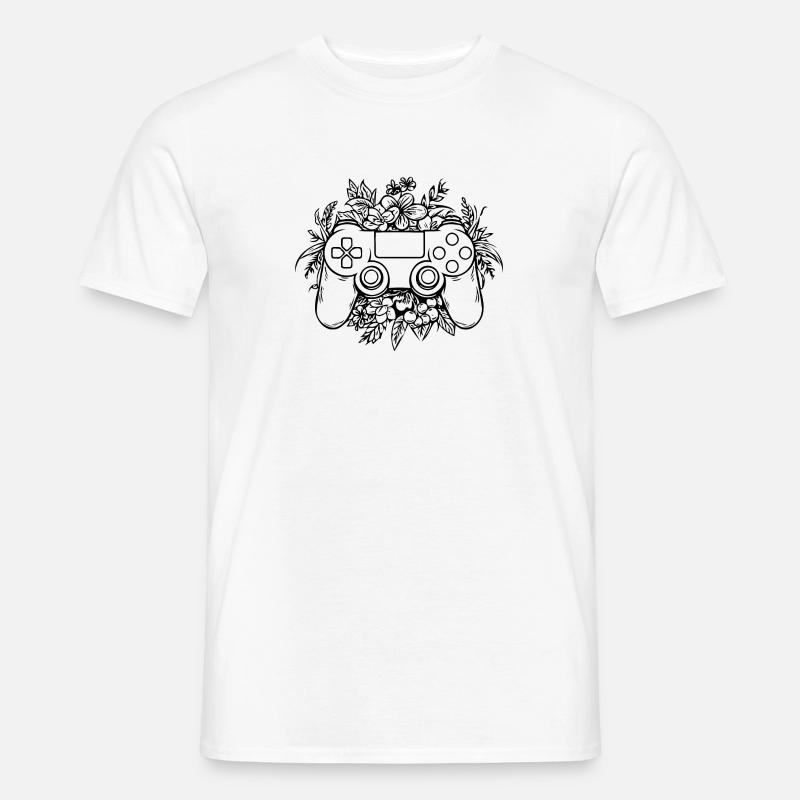 Controller Gaming Videospiele Gamepad - Männer T-Shirt - Weiß