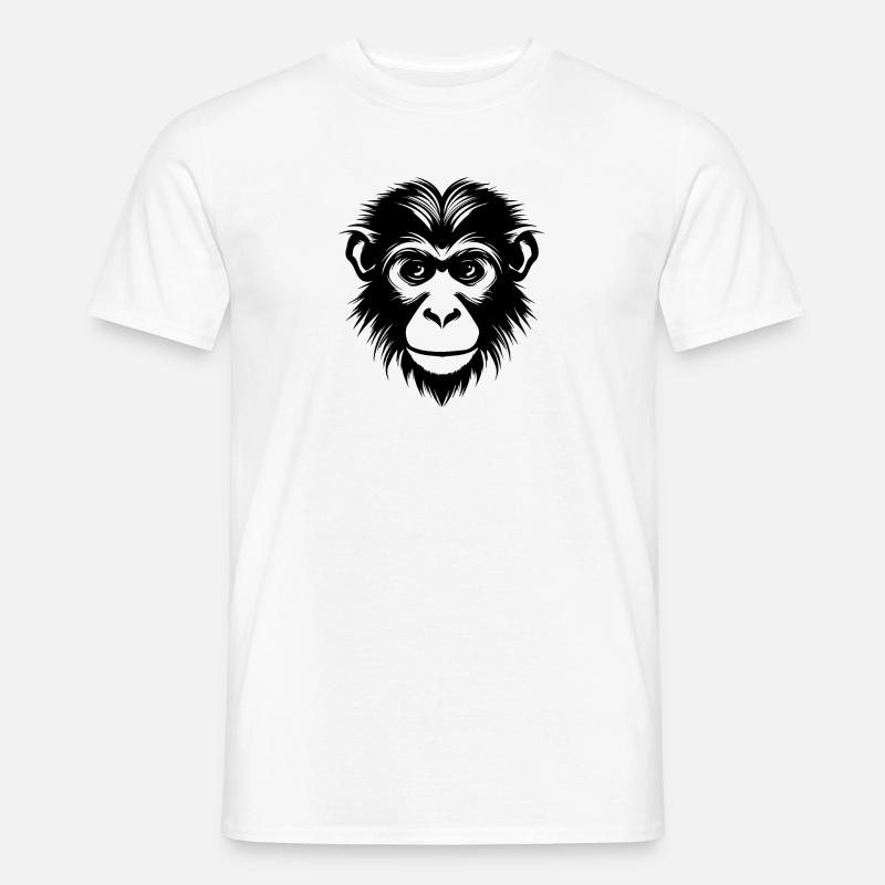 Affe Affen Affengesicht Dschungel - Männer T-Shirt - Weiß