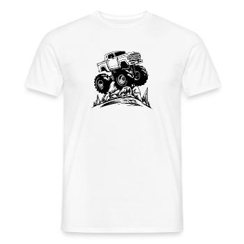 Monster Truck Monster Truck Lover Fan - Men's T-Shirt - white - Front - AI Model Male 178 dark (178cm)
