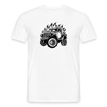 Monster Truck Monster Truck Lover Fan - Men's T-Shirt - white - Front - AI Model Male 178 dark (178cm)