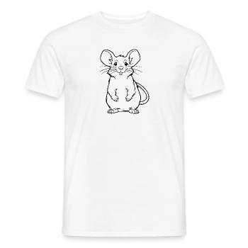 Ratte Maus Nagetier Ratten - Männer T-Shirt - Weiß - Vorne - AI Model Male 178 dark (178cm)