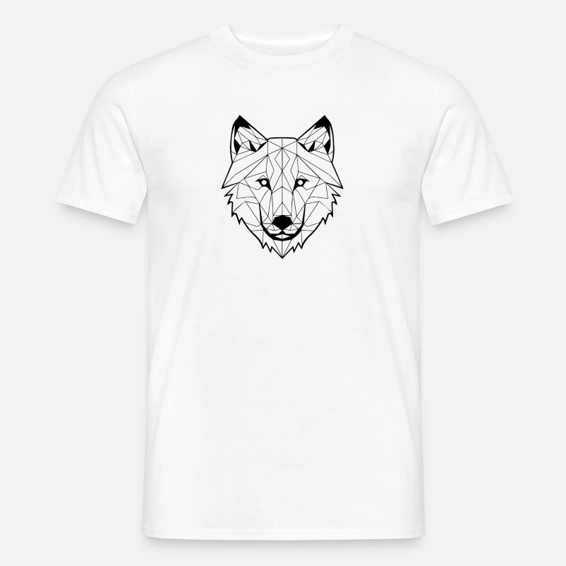 Wolf - Männer T-Shirt - Weiß