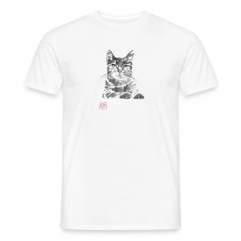 Clyde auf dem Dach - Männer T-Shirt - Weiß - Vorne - AI Model Male 178 dark (178cm)