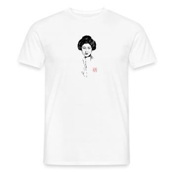 Nude Geisha - Men's T-Shirt - white - Front - AI Model Male 178 dark (178cm)