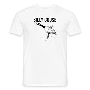 Lustige Gänse Gans Goose Vintage Silly Goose - Männer T-Shirt - Weiß - Vorne - AI Model Male 178 dark (178cm)