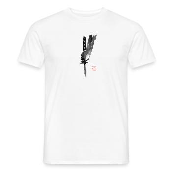 hand and sword - Men's T-Shirt - white - Front - AI Model Male 178 dark (178cm)
