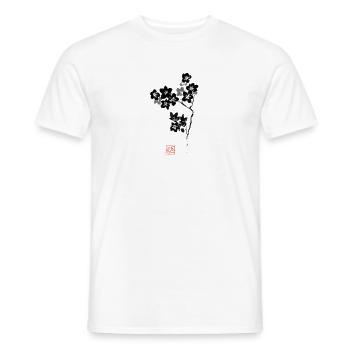 sakura - Men's T-Shirt - white - Front - AI Model Male 178 dark (178cm)