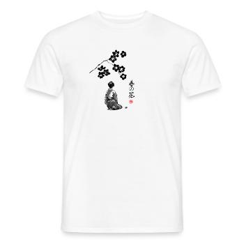 spring flowers - T-shirt homme - blanc - Devant - AI Model Male 178 dark (178cm)