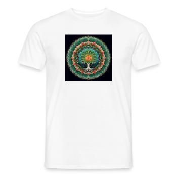 The Tree of Pure Peace - Men's T-Shirt - white - Front - AI Model Male 178 dark (178cm)