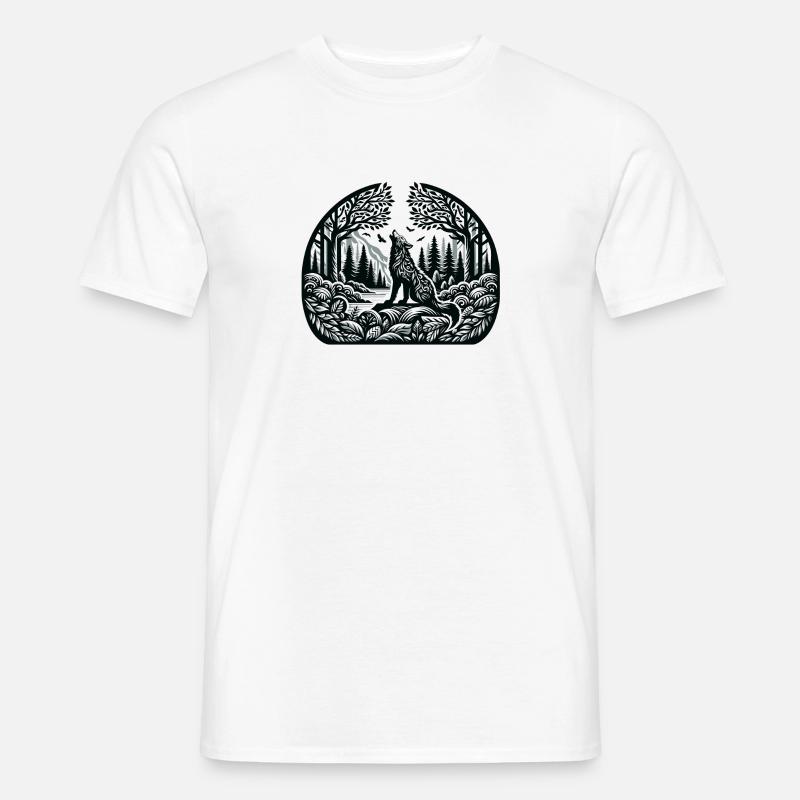 Forest Wolf Ravens - Men's T-Shirt - white